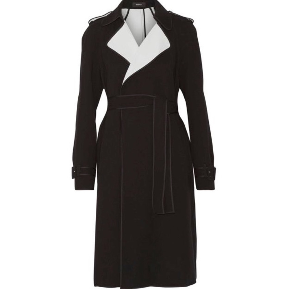 NWT Theory Laurelwood Crepe Trench Coat
